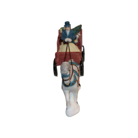 Vintage Venture Memories Porcelain Horse Drawn Carriage - Picture 1 of 6